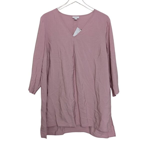 NEW J Jill Tunic Womens Size Large Mauve Purple Flowy Oversize Long Sleeve - Picture 1 of 13